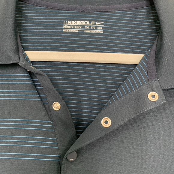 NIKE Mens Dri Fit Dark Blue Golf Shirt Size XXL Excellent 'Like New" Condition! - Picture 5 of 8